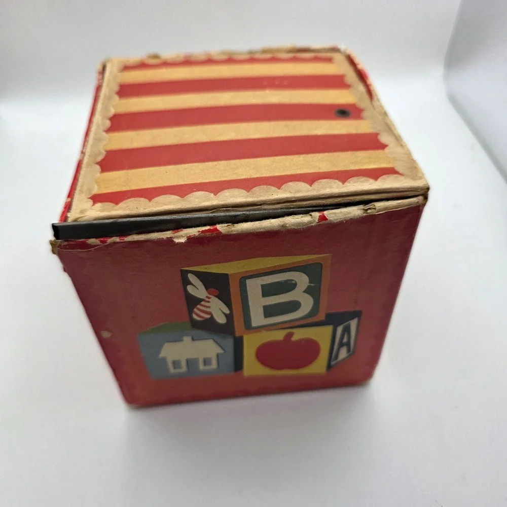 Antique Cardboard Jack in the Box Punch Clown Toy Circus Early Vintage Rare